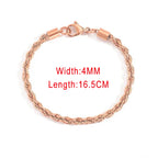 Rope Chain Bracelet 3-4mm — Stainless Steel