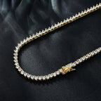 Hip Hop Iced Out Cubic Zircon 3mm Tennis Bracelet And Necklace Set Women Men Link Chain Jewelry Gold 5A CZ Silver