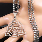Celtic Knot Trinity Pendant Necklace — Stainless Steel