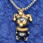 Clown Pendant Necklace — Stainless Steel