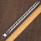 Thick Cuban Link Bracelet 8-14mm — Stainless Steel