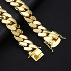 Miami Cuban Link Bracelet for Men Double Safety Clasp Thick Chunky Curb Chain Hip Hop Jewelry Gift