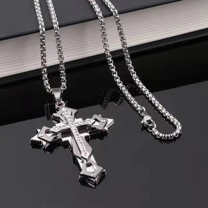 Cross Stainless Steel Pendant Necklace