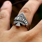 Black Ace of Spades Playing Card Ring — Stainless Steel