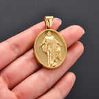 Jesus Cross Gold Pendant Necklace