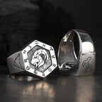925 Sterling Silver Zodiac Sign Ring for Men Adjustable Aries Minimalist Personalized Gift for Boyfriend