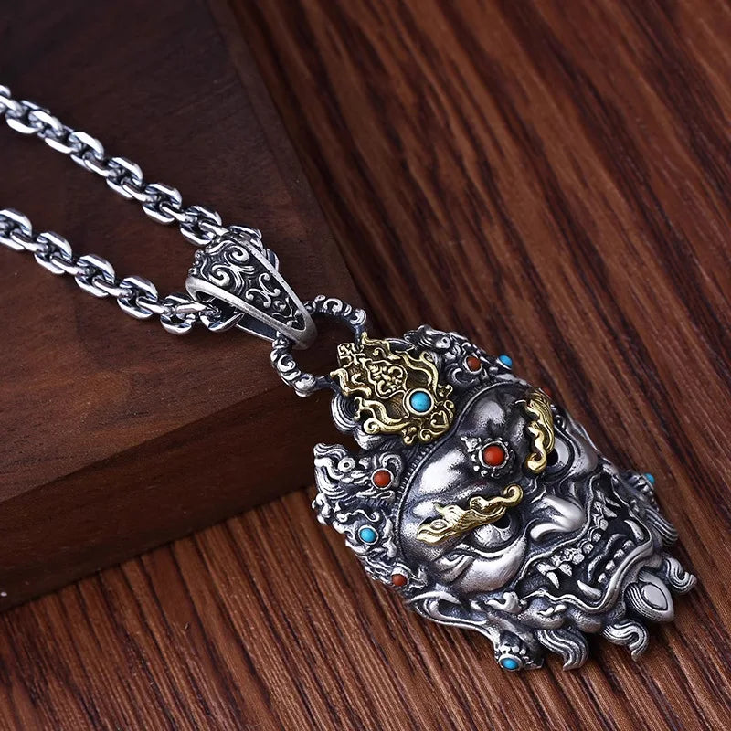 Buddha Vajra Pendant Necklace — Mixed Metal