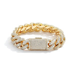 Iced Out Cuban Bracelet Stainless Steel 15MM