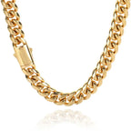 Stainless Steel Cuban Chain Necklace Miami 8/10/12MM