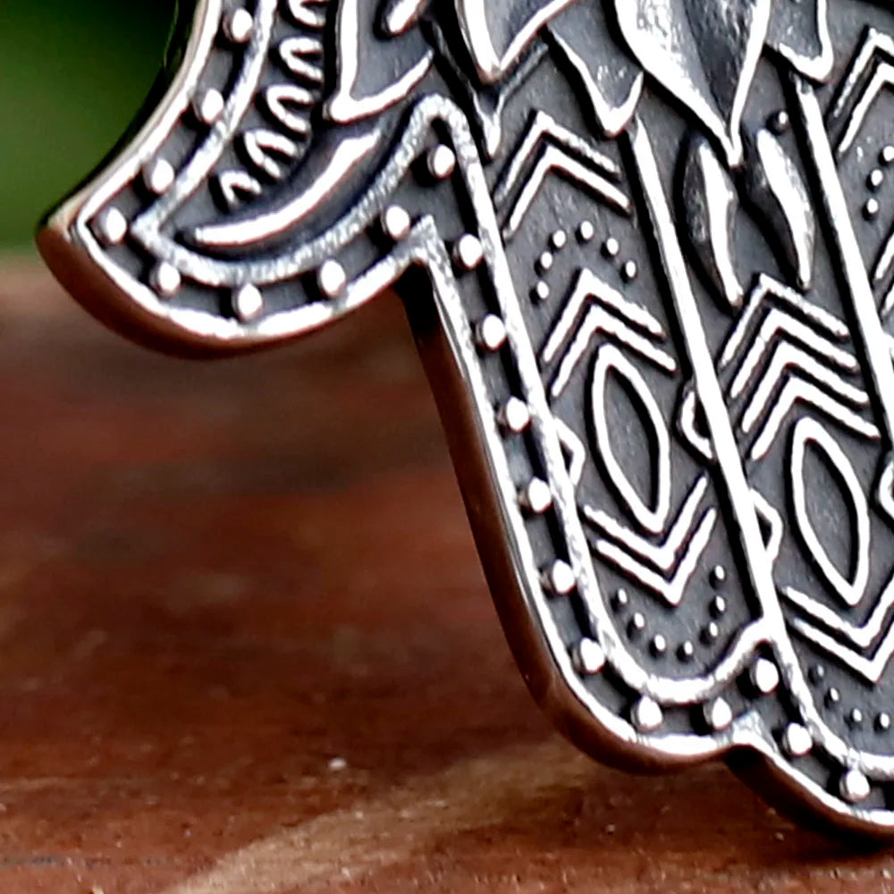 New Design Stainless Steel religion Virgin flower Hexagram Pendant Biker Gothic fashion Jewelry Wholesale High Quality Gift