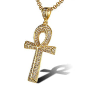 Egyptian Ankh Key Collar Necklace — Stainless Steel