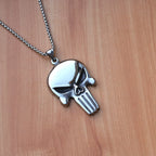 Fashion Retro Punk Skull Men's Pendant Necklace Vintage Hip Hop Titanium Steel Stainless Steel Necklace Gifts Wholesale