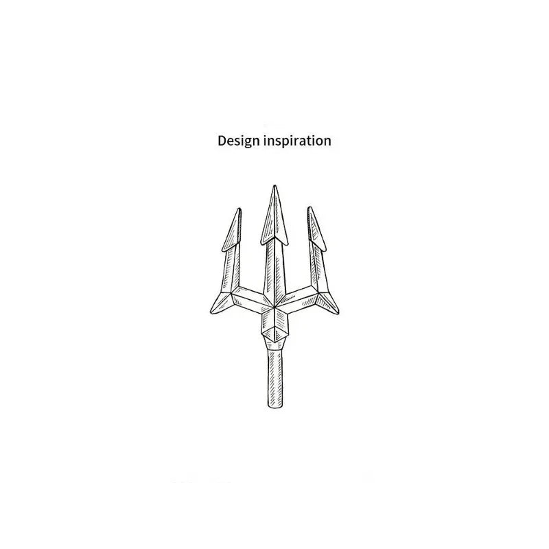 2024 New Style Neptune Trident Necklace Men's Tide Brand Niche High Design Sense Fashion Jewelry for Gift