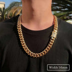 Iced Out Cuban Chain Necklace Stainless Steel 6-16MM