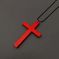 Wood Cross Pendant Necklace