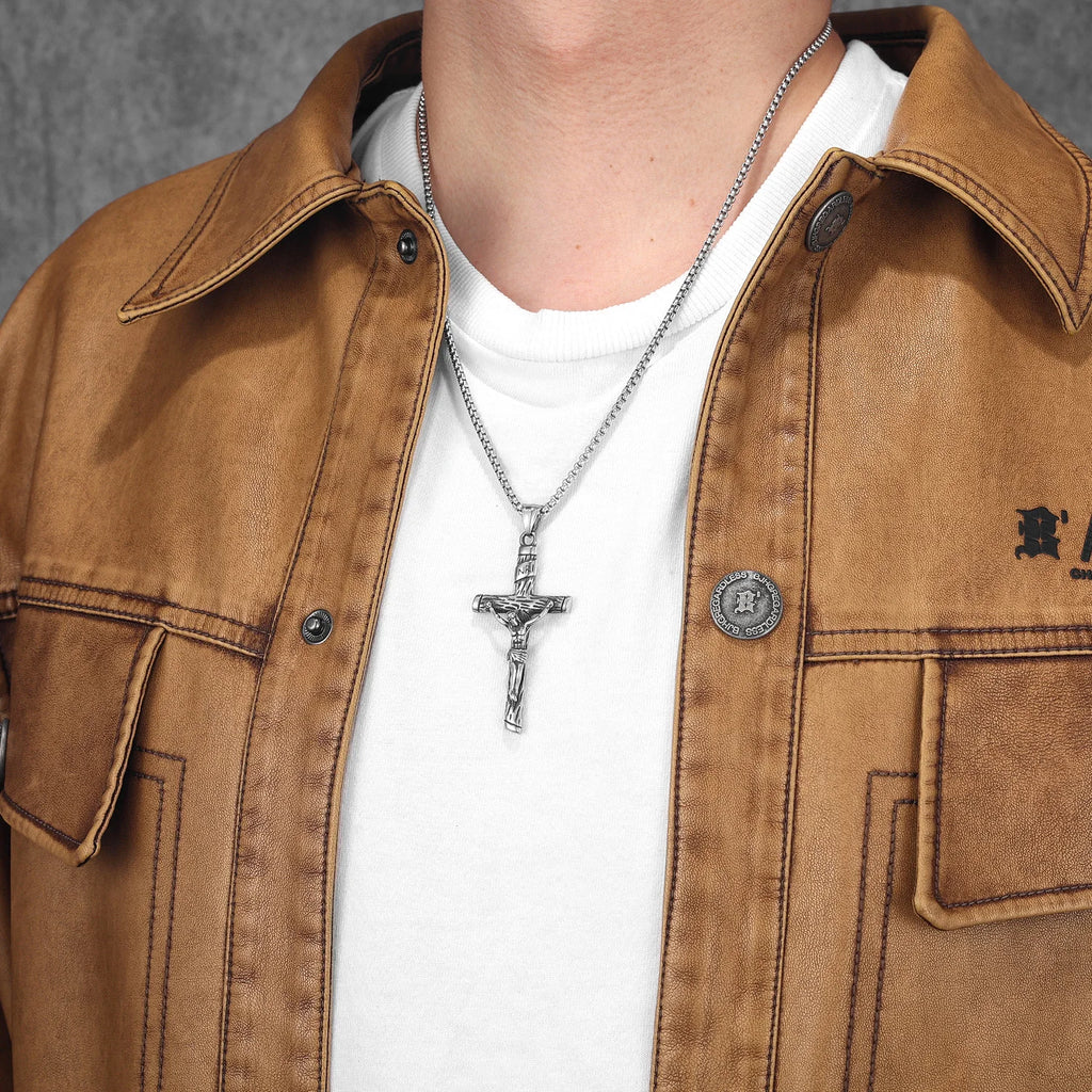 INRI Jesus Cross Pendant — Stainless Steel
