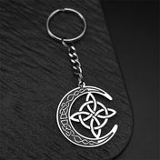 Celtic Crescent Irish Knot Key Keychain Witch — Steel
