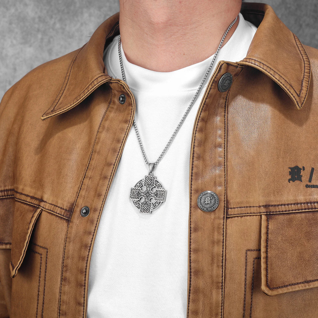 Viking Celtic Stainless Steel Pendant Necklace