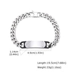 Casual Men's Thick Chain Bracelet,Never Fade Stainless Steel Wristband,New Punk Jewelry Gift