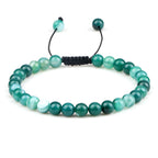 Natural Tiger Eye Stone Braided Beaded Bracelet, Adjustable