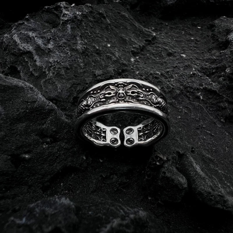 Buyee 925 Sterling Silver Unique Ring Finger Cute Scorpion Open Ring for Women Man Fashion Animal Rock Punk Fine Jewelry Circle