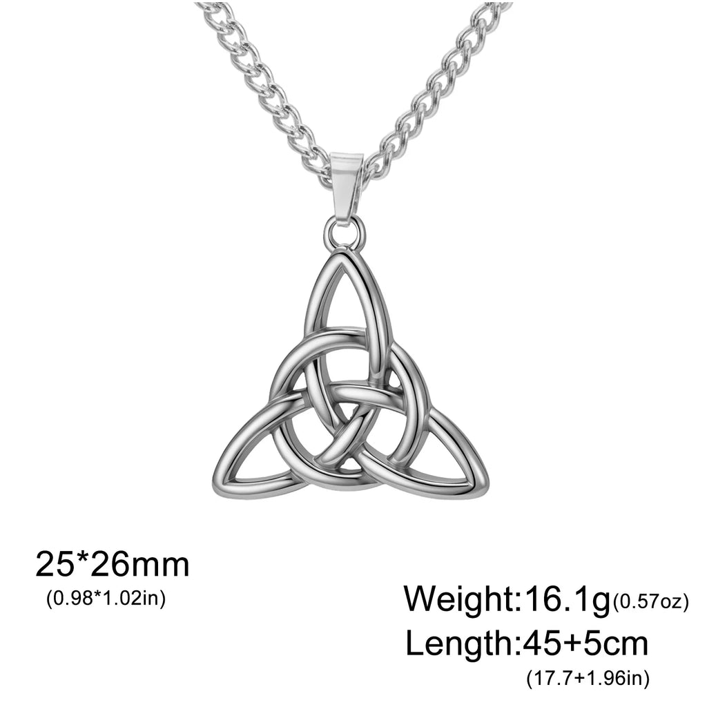 Celtic Trinity Knot Choker Necklace — Steel