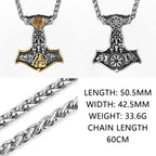 Original Viking Stainless Steel Thor Hammer Multiple Styles Domineering Unisex Necklace Pendant Boyfriend Gift