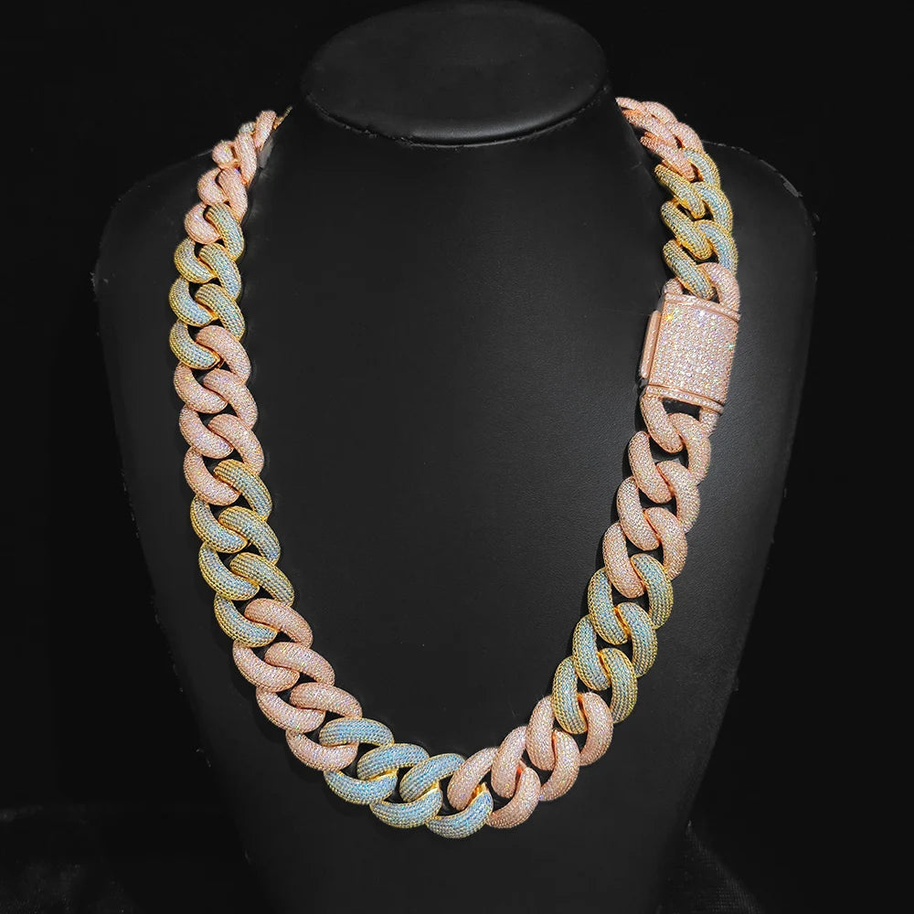 Iced Out Cuban Necklace Stainless Steel 25MM
