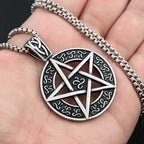 Fashion Vintage Hexagram Pendant Necklaces For Man Women Stainless Steel Star Of David Necklace Amulet Jewelry Gift