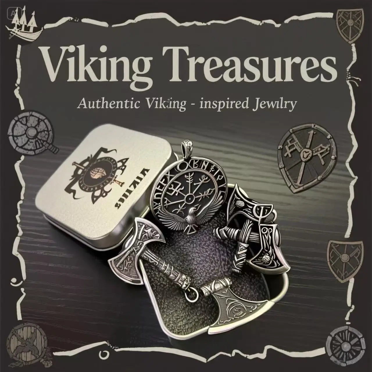 Viking Steel Pendant 316L Rune Axe High-end