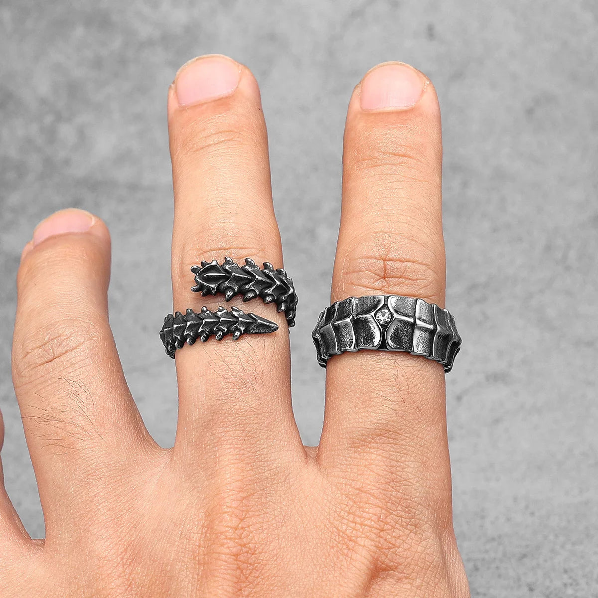 Dragon Spine Ring — Stainless Steel