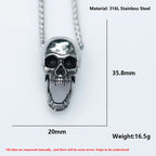 Goat Skull Pendant Necklace — 316L Stainless Steel