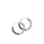 Six-Character Mantra Auspicious Cloud Huggie Hoop Earrings