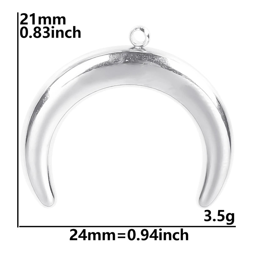 7Pcs No Fade Stainless Steel Wicca Moon Sun Egyptian Ankh Life Cross Pendant DIY Fatima Hand Turkish Evil Eye кулон Jewelry