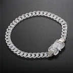 HANGZHI 2021 NEW Hip Hop Punk Titanium Steel Street Men and Women Letters Metal Safety Buckle Necklace Fashion Jewelry