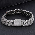 Iced Out Cuban Bracelet Stainless Steel 14MM Miami