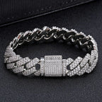 Iced Out Cuban Bracelet Stainless Steel 14MM Miami