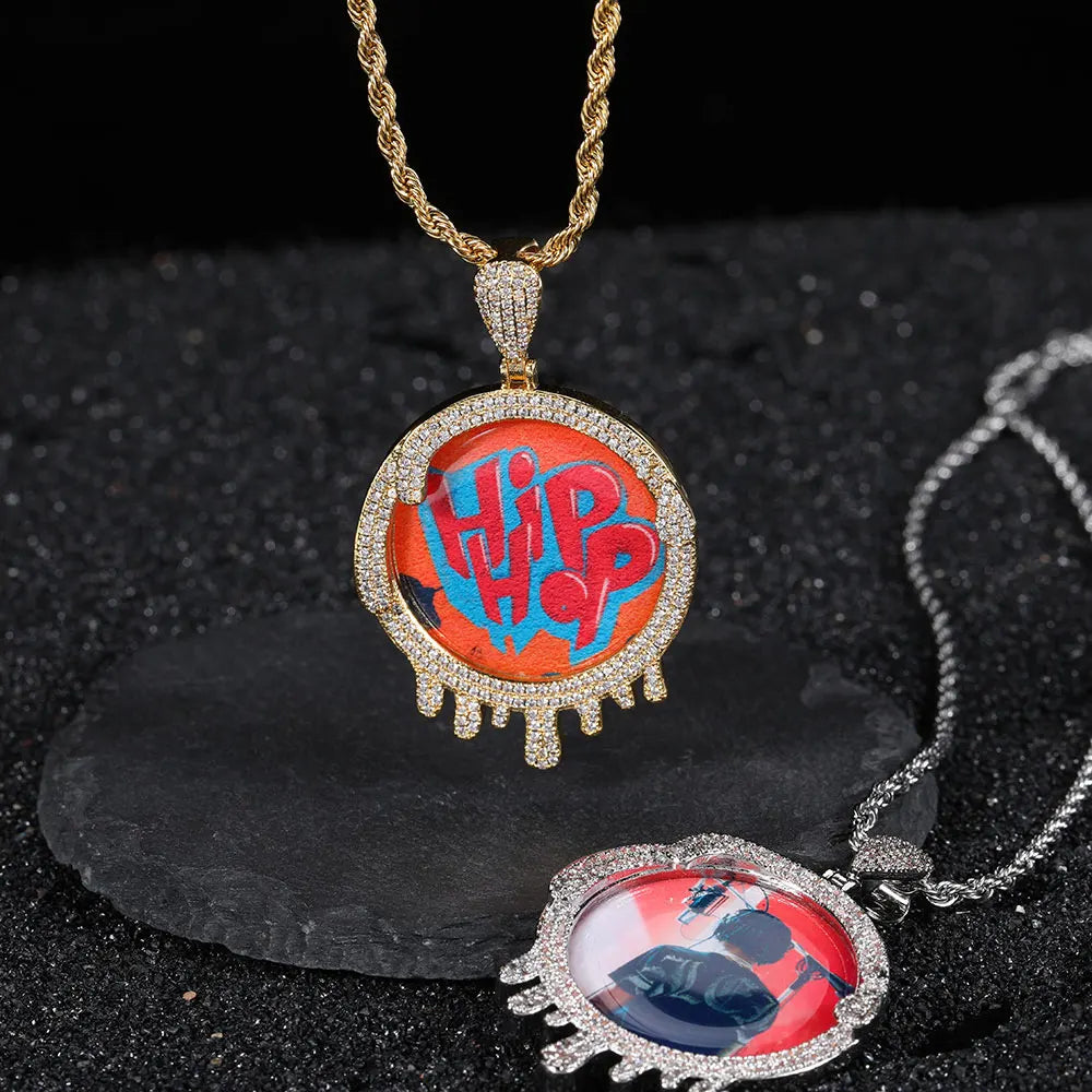 Iced Out Photo Pendant Necklace