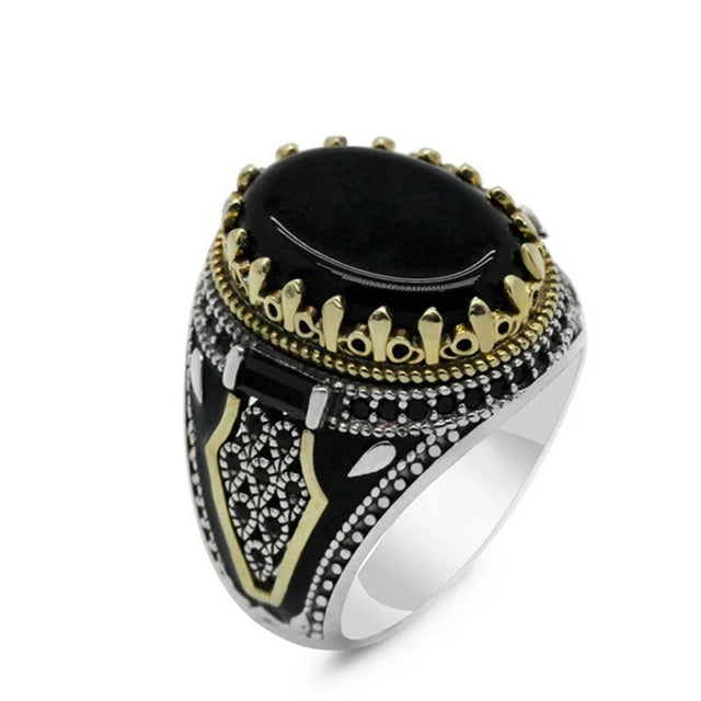 Vintage Iced Out Silver Ring