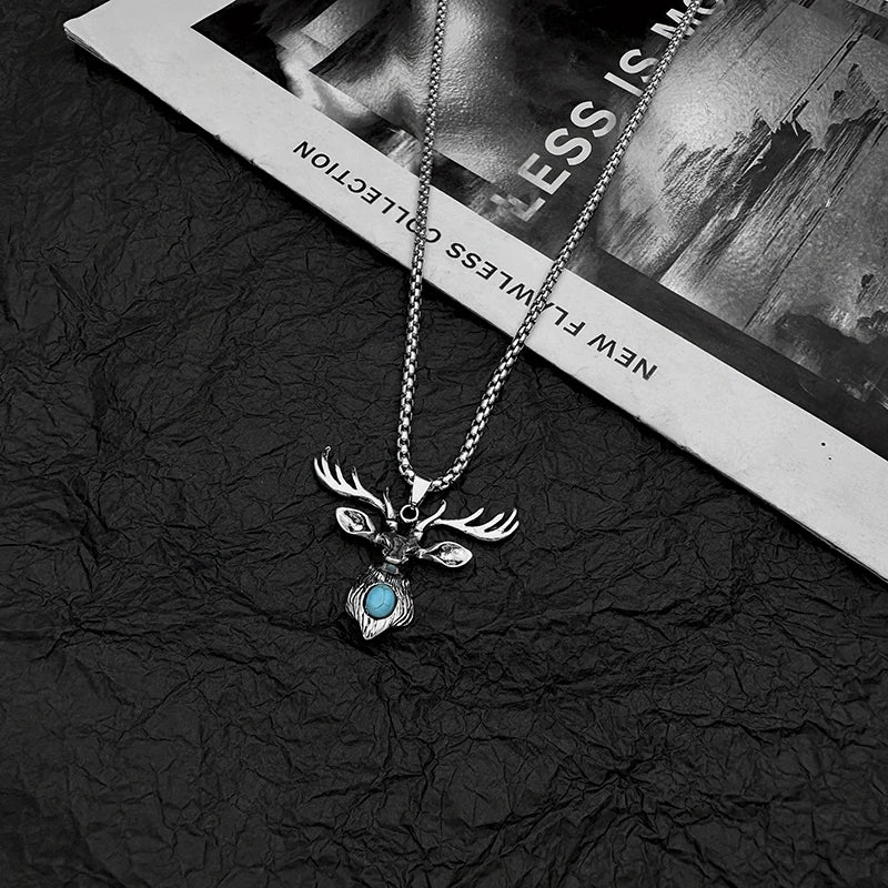 Steel Pendant Vintage Deer Head One You Japan