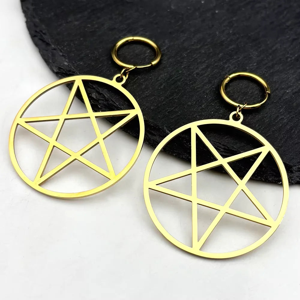 Pentagram Witchcraft Chain Necklace — Stainless Steel