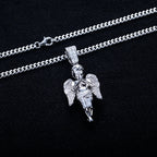 Iced Out Angel Pendant — 925 Silver