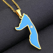 Somali Enamel Pendant Necklace — Stainless Steel