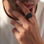 Square Signet Ring — Stainless Steel