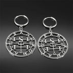 Baphomet Steel Earrings Seal Andromalius Hoop