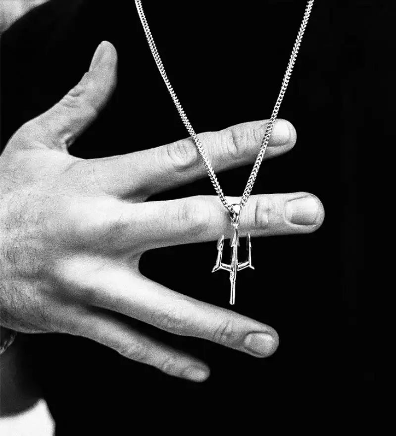 Poseidon Trident Pendant Necklace