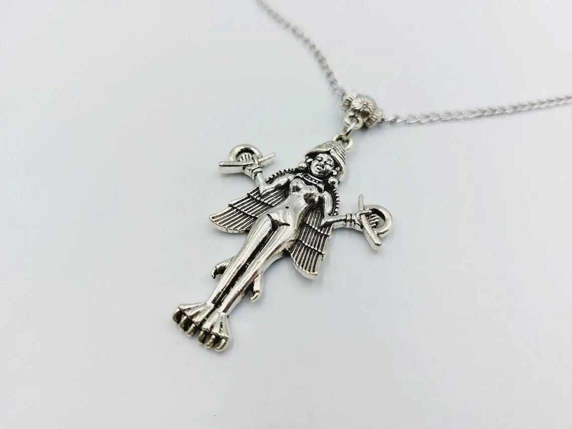 Lilith - Inanna - Ishtar Pendant Necklace - Ereshkigal sumerian necklace burney relief vampire demonic satanic gothic
