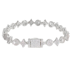 Tennis Bracelet Stainless Steel Round Cut Iced Out