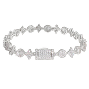 Tennis Bracelet Stainless Steel Round Cut Iced Out