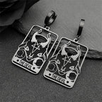 Star Moon Steel Earrings Vintage Goat Sheep Head